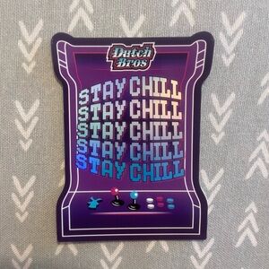Dutch Bros Retro Arcade Purple Sticker